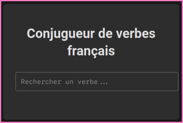 Screenshot of Conjugueur